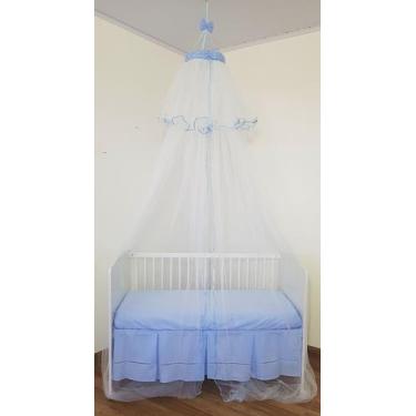 Imagem de Mosquiteiro De Teto Tenda Cortinado Para Berço Tulle Azul Bebê - POLYB