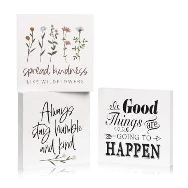 Imagem de Decor Unlimited Placa de madeira para decoração de escritório, 3 peças, 12,7 x 12,7 cm, professores de escritório, placas de blocos de madeira, decoração de mesa, decoração para casa, escritório