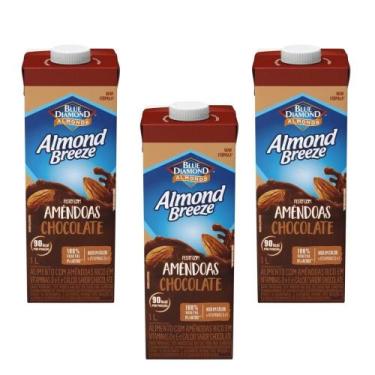 Imagem de Kit 3 caixas bebida à base de amêndoa chocolate blue diamond almond br