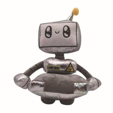 Imagem de Brinquedo de boneca de pelúcia Ankybox Robot Grey 26 cm macio para cri