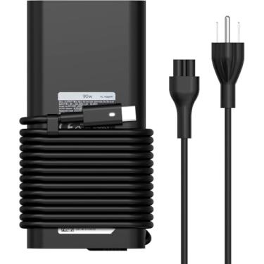 Imagem de Adaptador CA 90W USB C tipo C para carregador de laptop Dell 90w USB C, XPS, 0TDK33 LA90PM170 DA90PM170 DA65NM170, Latitude 3400 3500 5289 5300 5400 7200 7400 73000 73900 2 em 1, fonte de cabo de
