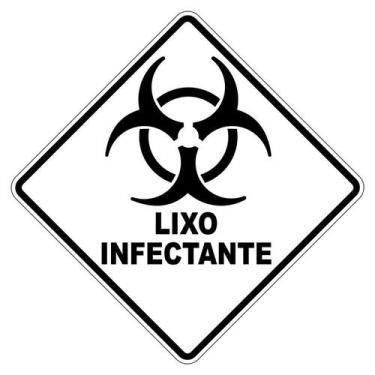 Imagem de Adesivo Lixo Infectante 1 Unidade 20x20cm - Teu Adesivo, Transparente