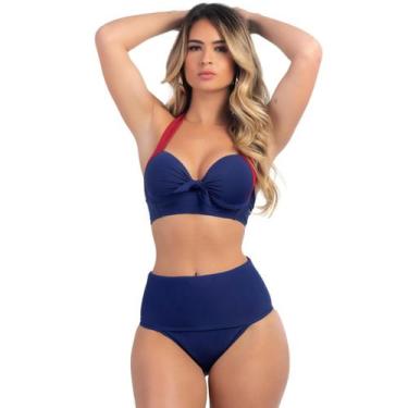 Imagem de Biquíni Meia Taça Com Bojo Sustentação E Calcinha Hot Pant - HYPE MODA
