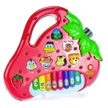 Imagem de Brinquedo Piano Teclado Infantil Bichos Musical Moranguinho - toy king