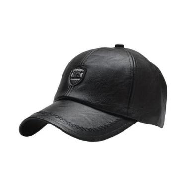 Imagem de Boné De Couro Quente Para Homens, Estilo Hip Hop, Snapback, Ajustável,