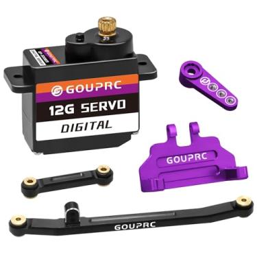 Imagem de GOUPRC 4.6KG RC Digital Micro Servo of Metal Steel Gear with Servo Mount Bracket & Servo Horn and Steering Linker Kit for Axial SCX24 1/24 RC Car Crawler Upgrade