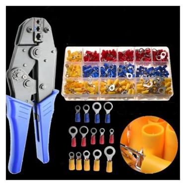 Imagem de 102/140/280/300/480/720 peças Conjunto de terminais de pressão a frio sortidos com alicate (650 peças e HS-30J)