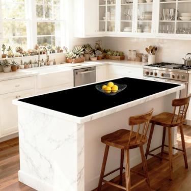 Imagem de Tapete de silicone extra grande de 120 cm x 80 cm para bancada de cozinha, protetor de bancada antiderrapante resistente ao calor de 1,5 mm de espessura, tapete de cozinha durável à prova d'água para