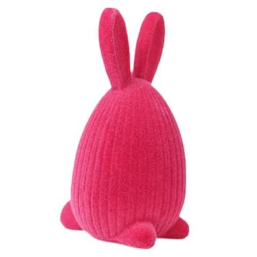 Imagem de Fenteer Estatueta de da Páscoa Flocado, Fofa e, Decoração para Casa, Estátua de da Páscoa, Enfeite de Mesa para o Feriado, Prateleira, Rosa Escuro