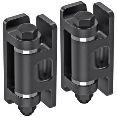 Imagem de Lifeswell Dobradiça de portão resistente, pacote com 2, dobradiça de solda de aço, dobradiça de portão de montagem central para portas giratórias de metal, portões de garagem e portões de fazenda