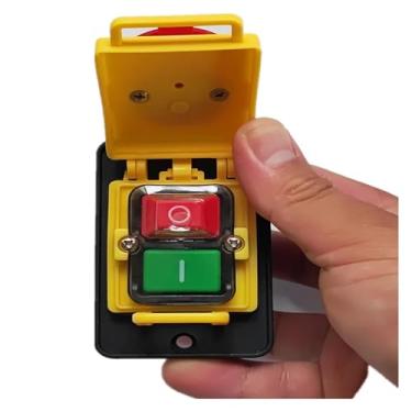 Imagem de 1 interruptor eletromagnético KJD18 para máquina de polimento de roda de moagem, broca de bancada de 400 V, interruptor de alimentação de 7 pinos