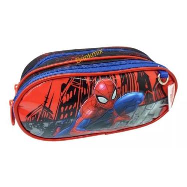 Imagem de Estojo Duplo Homem Aranha 02 Divisórias Spider-man Original Chenson SP