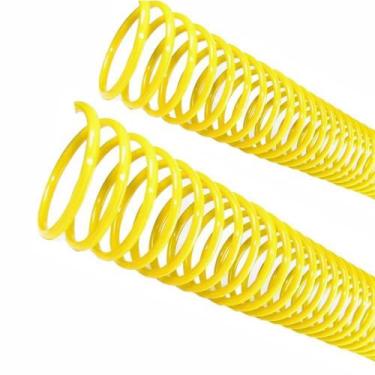 Imagem de Espiral para Encadernação Amarelo 12 mm para 70 folhas 100un - Cassmar