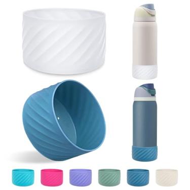 Imagem de 2 peças de manga de base de silicone para garrafa de água Owala FreeSip Twist and Flip protetor de silicone para garrafa Owala Acessórios de garrafa de água livre de BPA