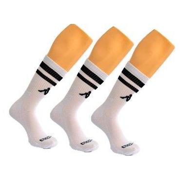 Imagem de Kit 3 pares meias kappa cano super alto, Branco, 38-43