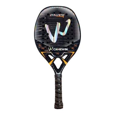 Imagem de Raquete Beach Tennis Camewin Dynamite Carbono 3K Black Eva
