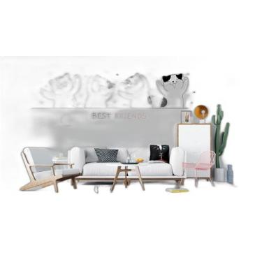 Imagem de Adesivo De Parede Gato Melhores Amigos - Lojinha Da Luc Adesivos