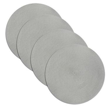 Imagem de Jogo Americano Pvc Manaus 38cm Redondo 4pcs - Niazitex, PRATA