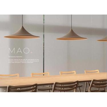 Imagem de Pendente de Luz Mão 1xE27 70x24,4cm - Cor Marrom - no-brand