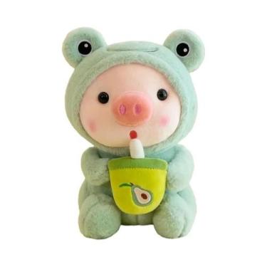 Imagem de Brinquedo De Pelúcia Porquinho Kawaii Com Tema De Chá Com Leite, Bonec
