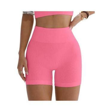 Imagem de Calças De Yoga Femininas De Cintura Alta Em Cor Sólida Com Textura Can