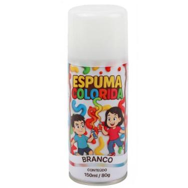 Imagem de Spray de Espuma Colorida para Festa e Carnaval 150ml Branco - Importud
