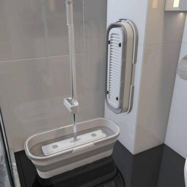 Imagem de Balde Dobrável Retrátil Retangular Com Rodinhas - 55X25CM - TOP RIO