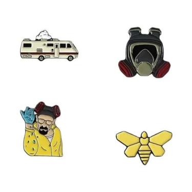 Imagem de Broche De Liga Metálica De Pinguim E Pato Amarelo, Emblema De Animal D