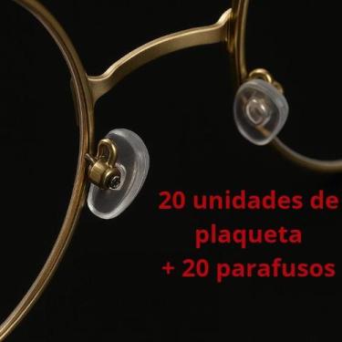 Imagem de 10 Plaquetas De Silicone Para Óculos + 10 Parafusos De Plaqueta /Almof