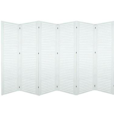Imagem de 6 Biombo Pintado Sanfonado Com Dobradiças Folha Painel Mdf Divisor Div