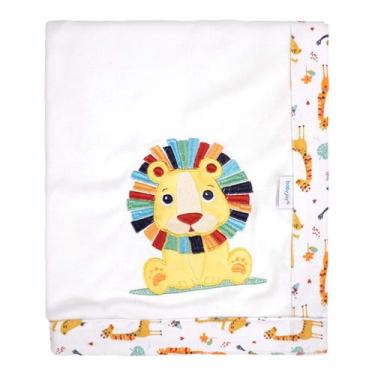 Imagem de Manta para Bebê em Malha Suedine 80 cm x95 cm Baby Joy, Safari Vermelh