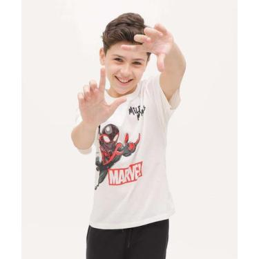 Imagem de Camiseta Juvenil Homem Aranha Marvel Tam 10 a 16-48050, 10, Off white