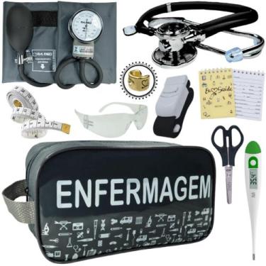 Imagem de Kit Academico Enfermagem Premium Preto Completo - Love Saude, GRAFITE 