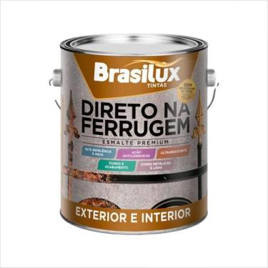 Imagem de Tinta Esmalte Direto Na Ferrugem 3,6 Litros Brasilux Escolha sua Cor S