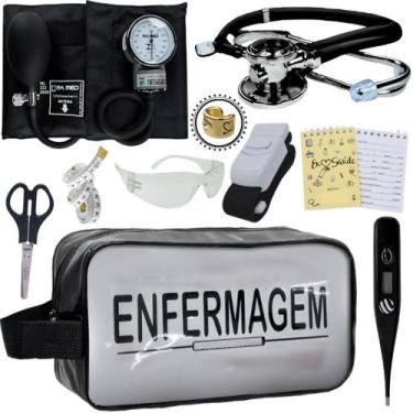 Imagem de Kit Academico Enfermagem Premium Preto Completo - Love Saude, PRETO TR