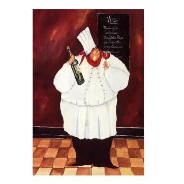 Imagem de Pintura em ferro Vintage Chef Wall Art Retro Kitchen 20x30cm