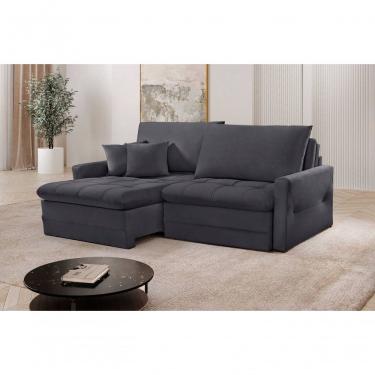 Imagem de Sofá Cristal Retrátil E Reclinável Caixa Zero 200m - Grafite