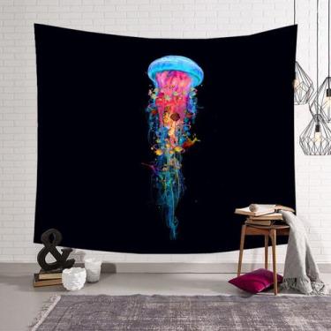 Imagem de Microtecido de medusa para tapeçaria para pendurar na parede 150x130cm