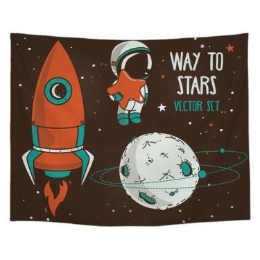 Imagem de Conjunto de vetores Way To Stars para tapeçaria de parede, microtecido