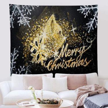 Imagem de Microtecido de parede Tapeçaria Feliz Natal 200x150cm - yiweisai