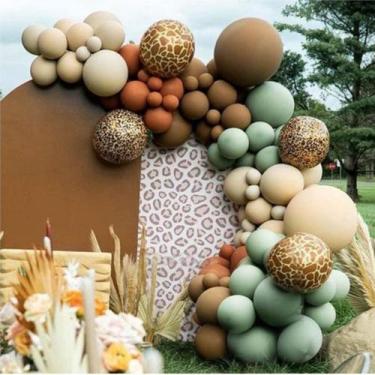 Imagem de Kit Balloon Arch, 119 unidades de macarons, balões de látex para festa