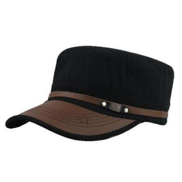 Imagem de Boné de beisebol, chapéu liso de algodão com aba de material sintético