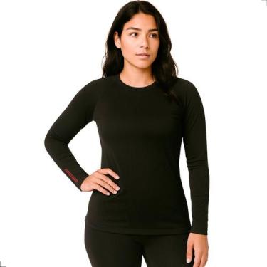 Imagem de Camisa Térmica Feminina Proteção Uv 50 segunda Pele Tempestal, Preto, 