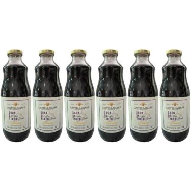 Imagem de Suco de Uva Integral Tinto Bordô Castellamare 1L Caixa 6Un