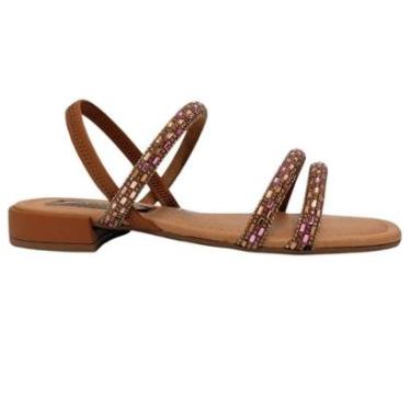 Imagem de Sandalia Rasteira Mississipi Tira Strass Feminino-Feminino
