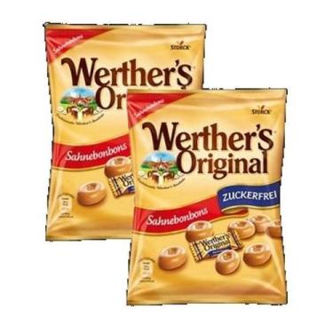 Imagem de 2 Bala De Leite Werthers Sugar Free Zero Açucar 70G