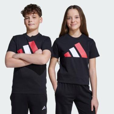 Imagem de Camiseta Adidas Big Logo Infantil Preta, 10 ANOS