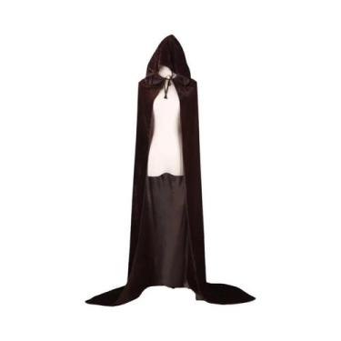 Imagem de Capa de Veludo com Capuz - Fantasia de Grim Reaper para Halloween, 100