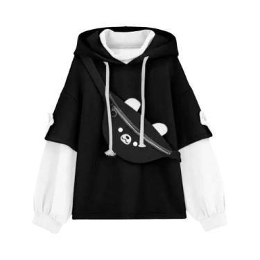 Imagem de Mochila Feminina Y2K Harajuku Com Estampa De Urso Fofo, Casual E Solta