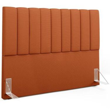 Imagem de Cabeceira Cama Box Casal Queen 160 Cm Dália W01 Tecido Terracota - Lya